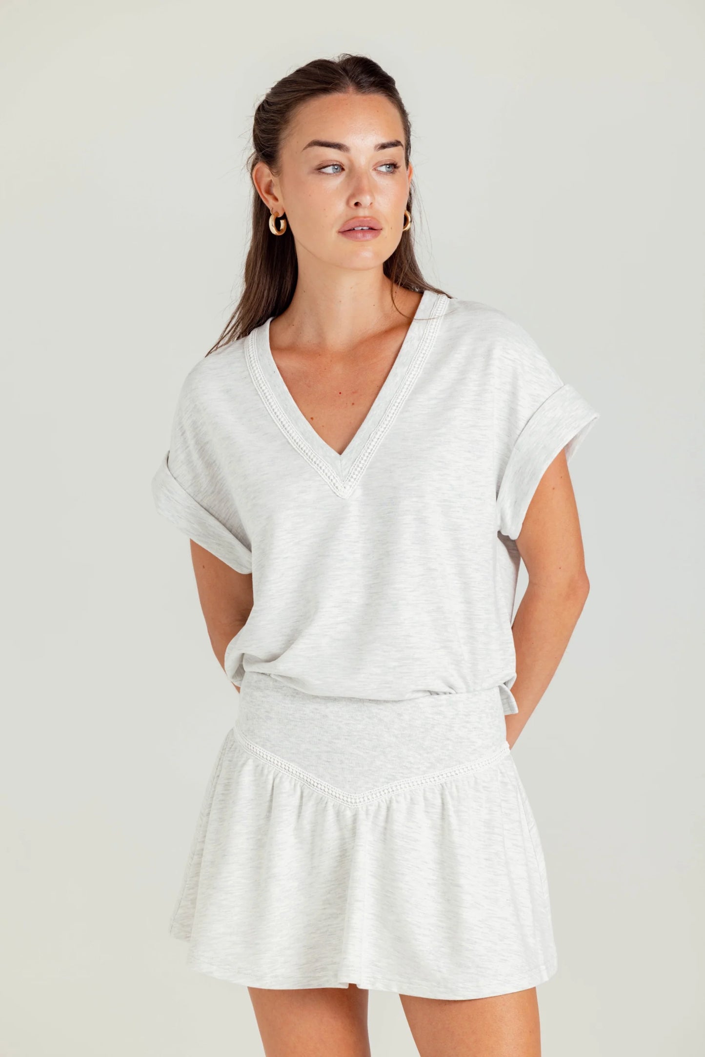 Blythe Pullover - Light Heather Grey