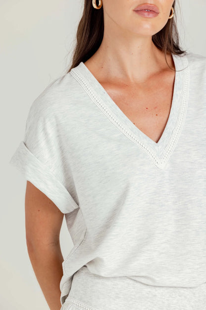 Blythe Pullover - Light Heather Grey