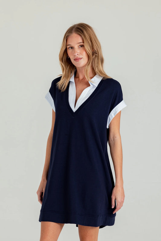 Elenor Dress - Navy