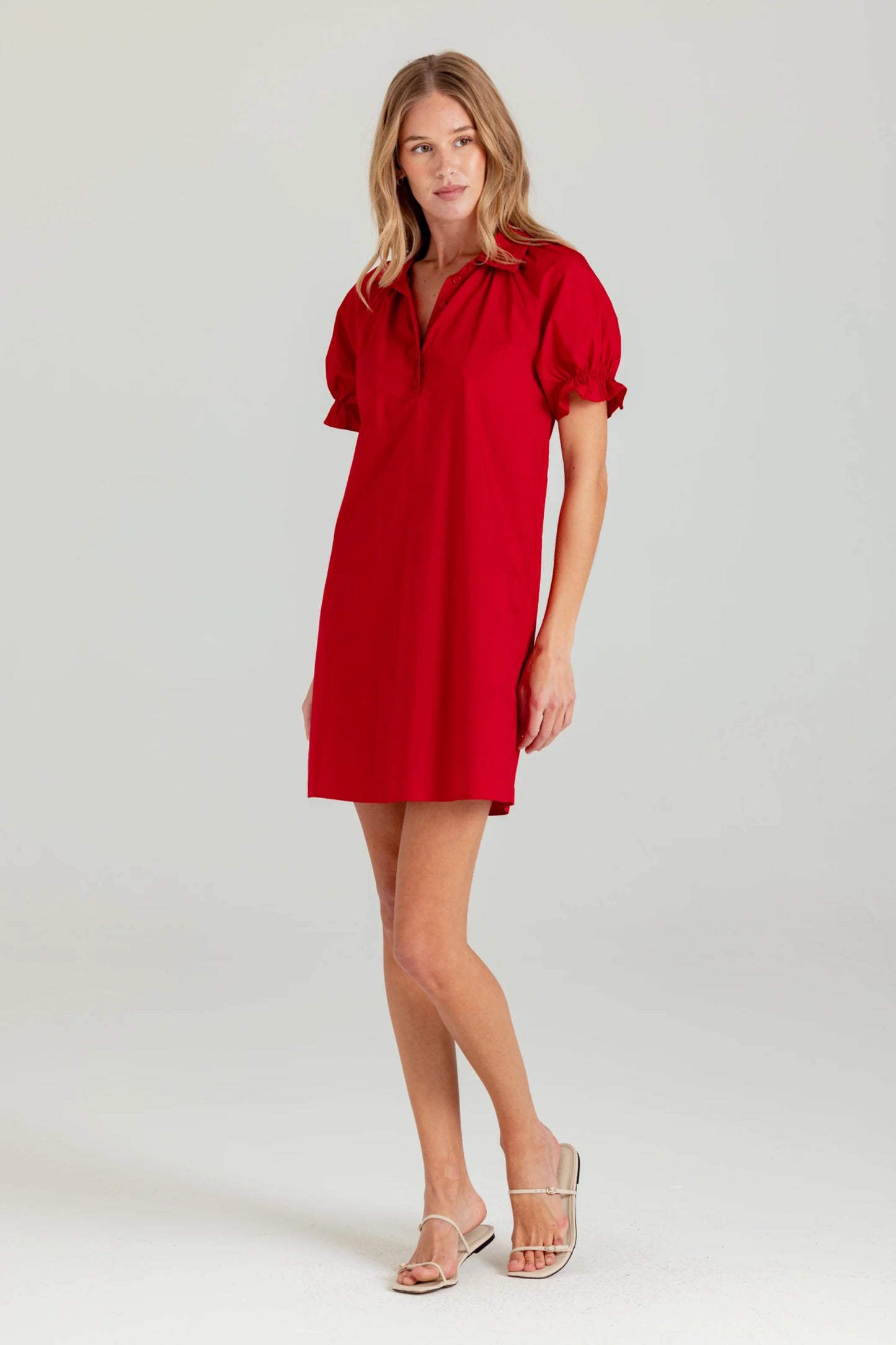Crew Dress - Montauk Red