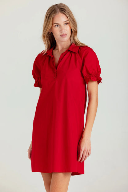 Crew Dress - Montauk Red