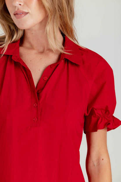 Crew Dress - Montauk Red