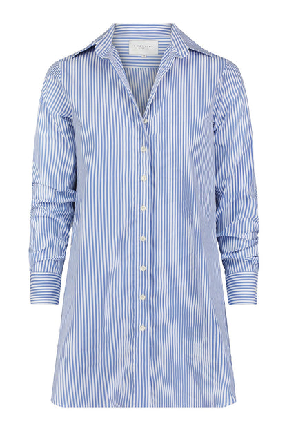The Shirt - The WFH Dress - Blue/White Stripe