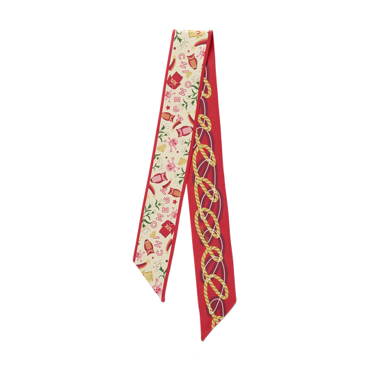 Saturday Silks - Chi Omega Skinny Scarf