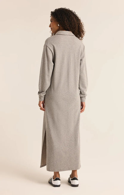 Z SUPPLY - Aspen Maxi Sweatshirt Dress - Classic Heather Grey