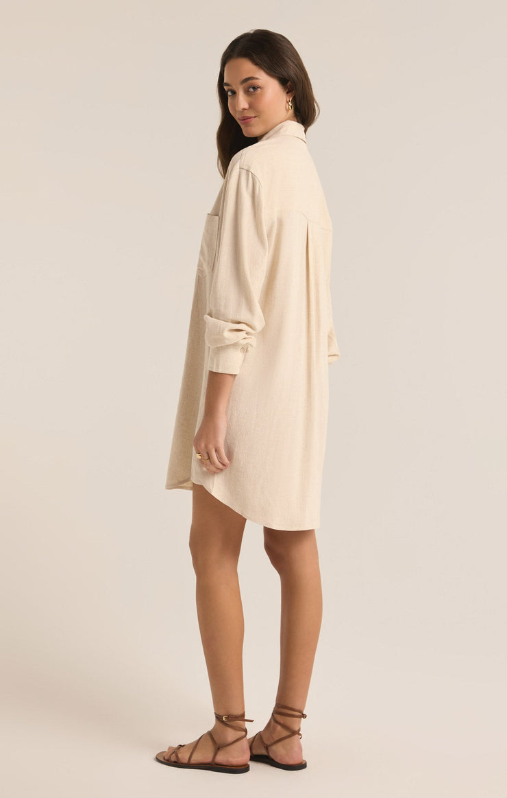 Z SUPPLY - Dover Linen Mini Dress - Flax