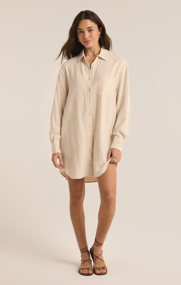 Z SUPPLY - Dover Linen Mini Dress - Flax