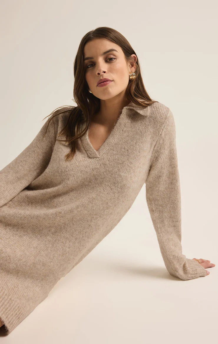 Z SUPPLY - Redford Sweater Dress Light - Oatmeal Heather