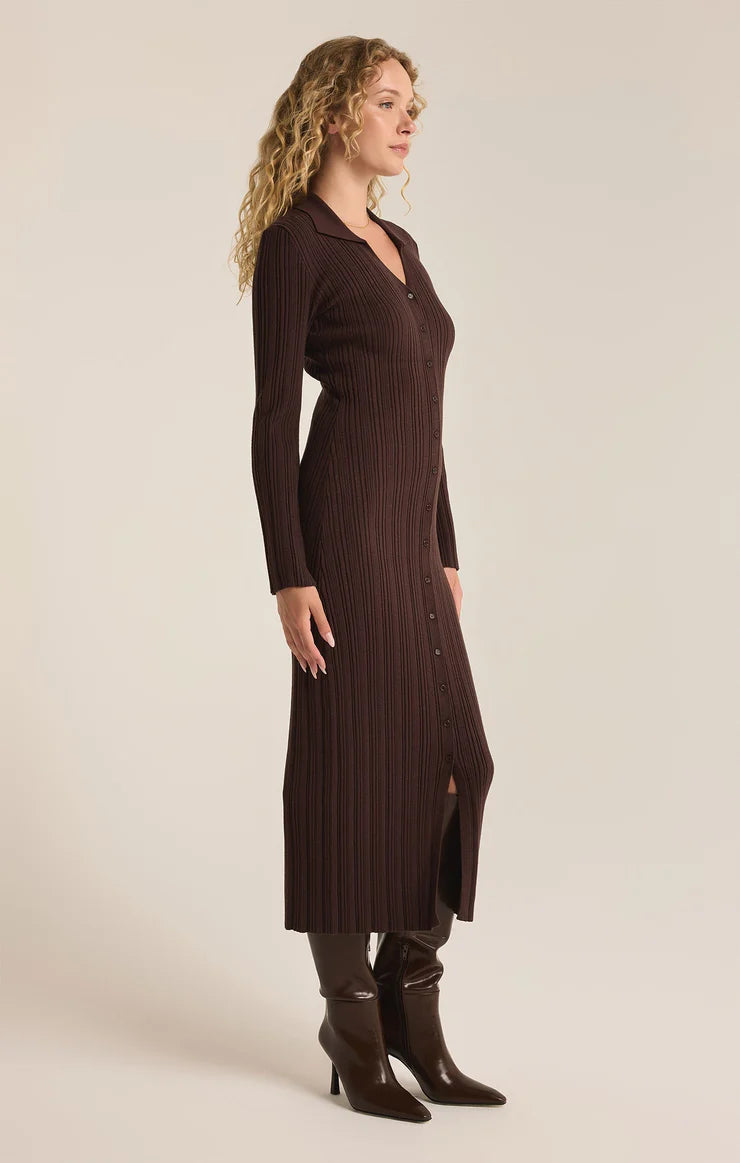 Z SUPPLY - Danity Sweater Dress - Coffee Bean