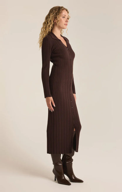 Z SUPPLY - Danity Sweater Dress - Coffee Bean