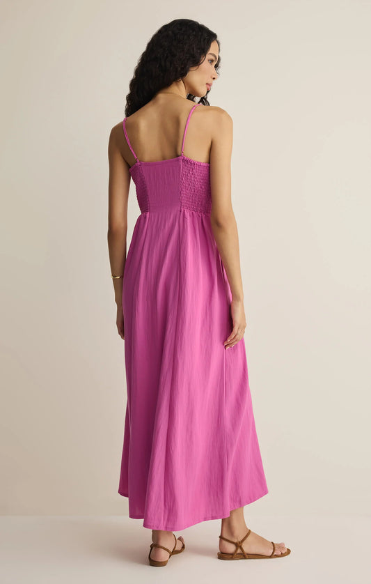 Angel Eyes Midi Dress - Berry Blush