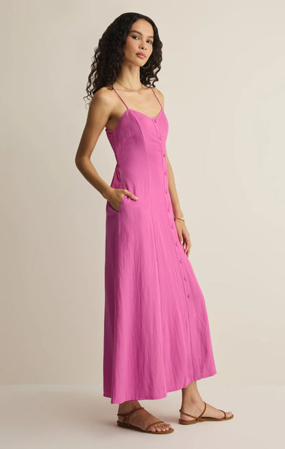 Angel Eyes Midi Dress - Berry Blush