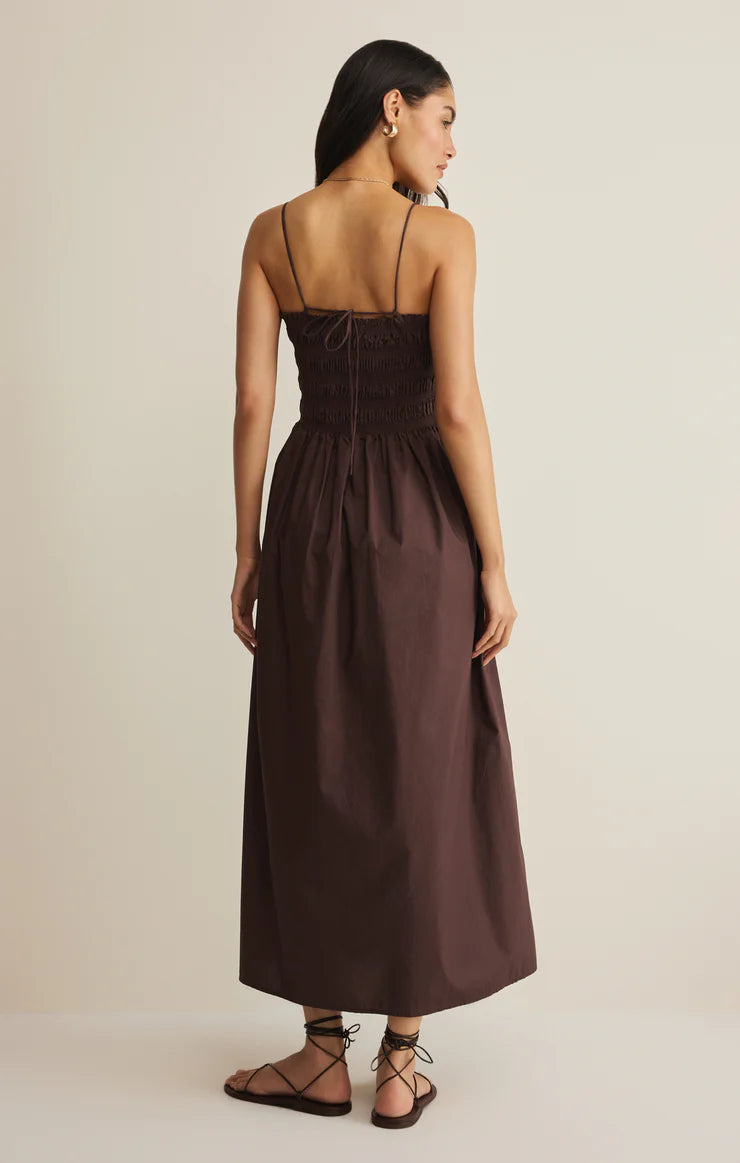 Cornelia Getaway Midi Dress - Chocolate Cherry