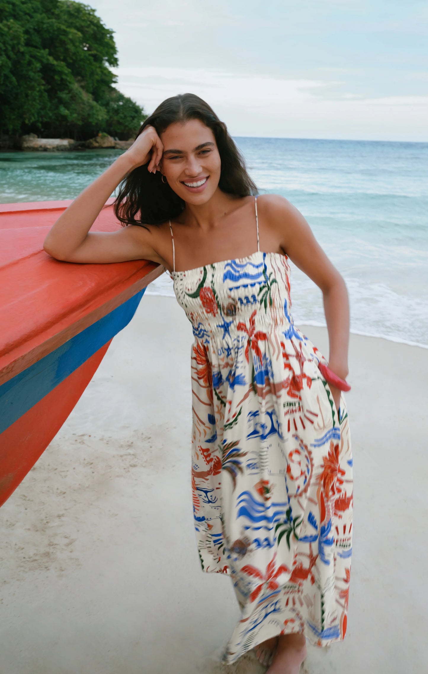 Cornelia Getaway Midi Dress - Multi