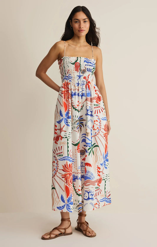 Cornelia Getaway Midi Dress - Multi