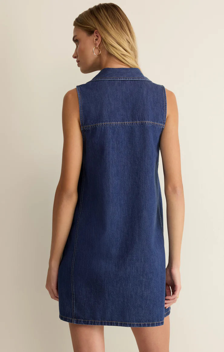 New Light Denim Mini Dress - Deep Water