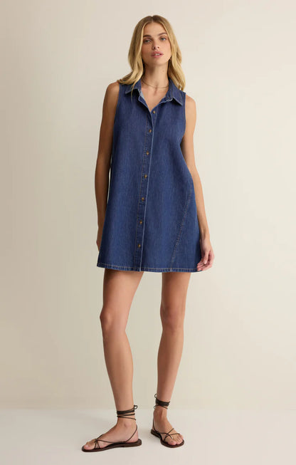 New Light Denim Mini Dress - Deep Water