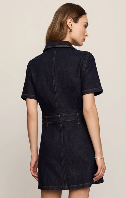 Crush Denim Mini Dress - Midnight Air