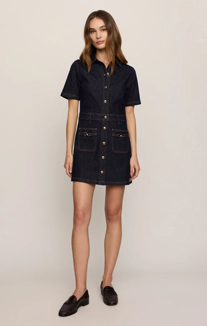 Crush Denim Mini Dress - Midnight Air
