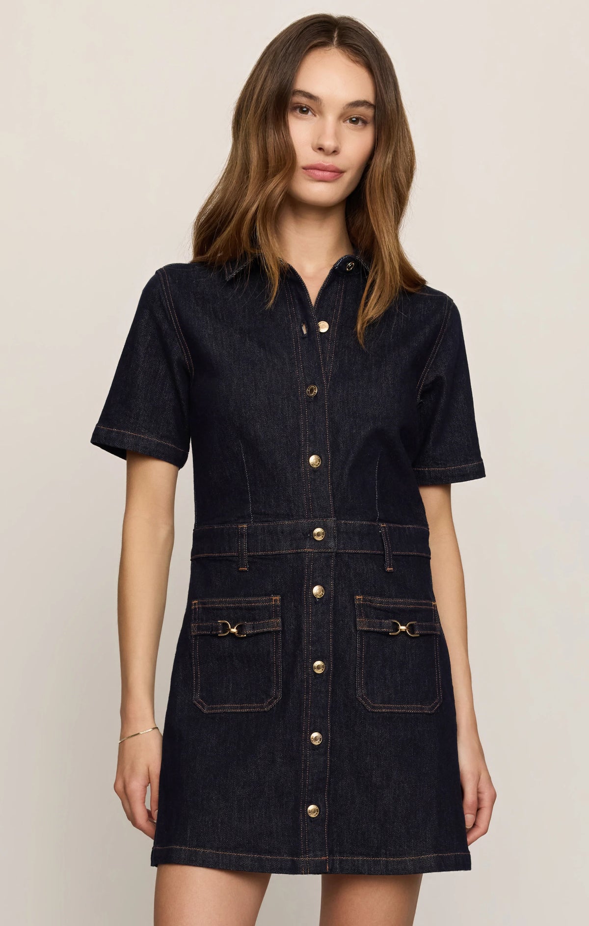 Crush Denim Mini Dress - Midnight Air