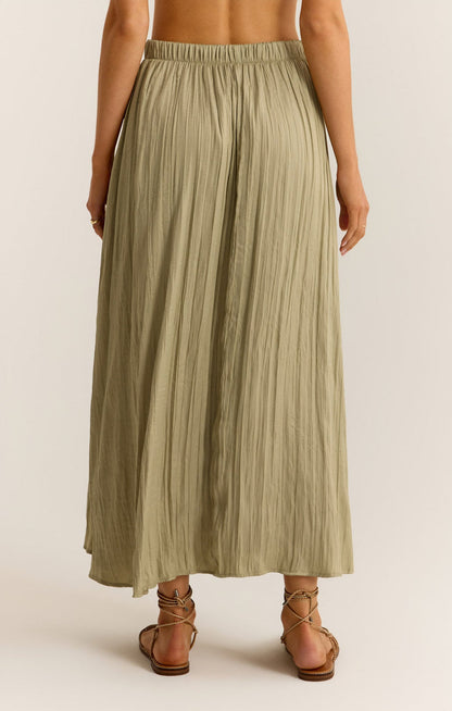 Z SUPPLY - Kahleese Luxe Sheen Midi Skirt - Meadow