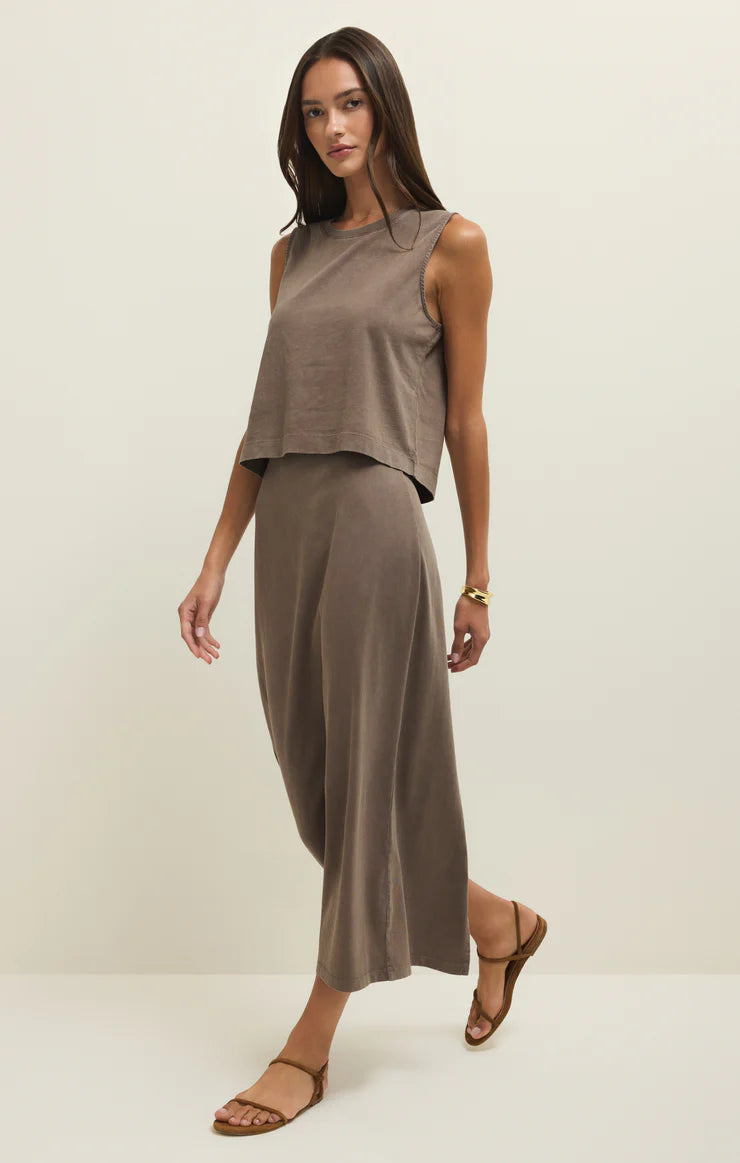 Gail Midi Skirt - Perfectly Taupe