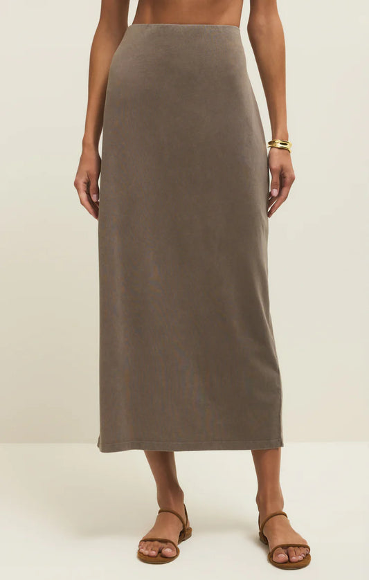 Gail Midi Skirt - Perfectly Taupe