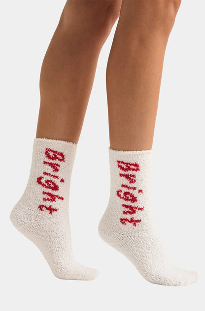 Z SUPPLY - Bright & Merry Sock 2-Pack - Haute Red