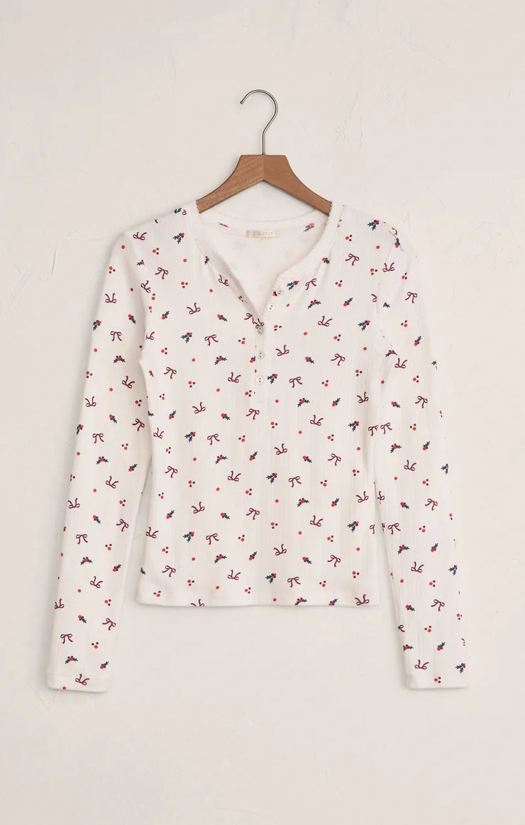 Holly Long Sleeve Top - White