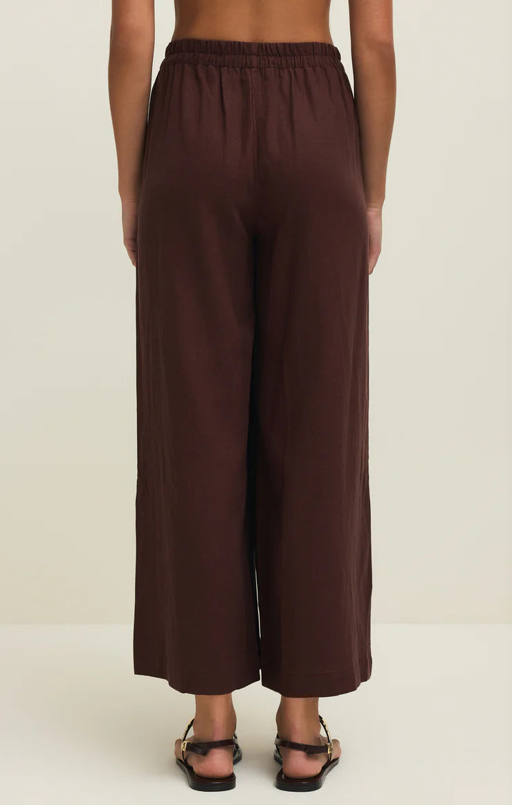 Scout Linen Pant - Chocolate Cherry