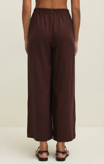 Scout Linen Pant - Chocolate Cherry