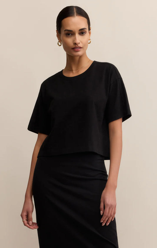 On The Go Cotton Jersey Tee - True Black