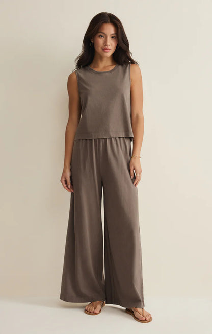 Sloane Cotton Jersey Tank - Perfectly Taupe