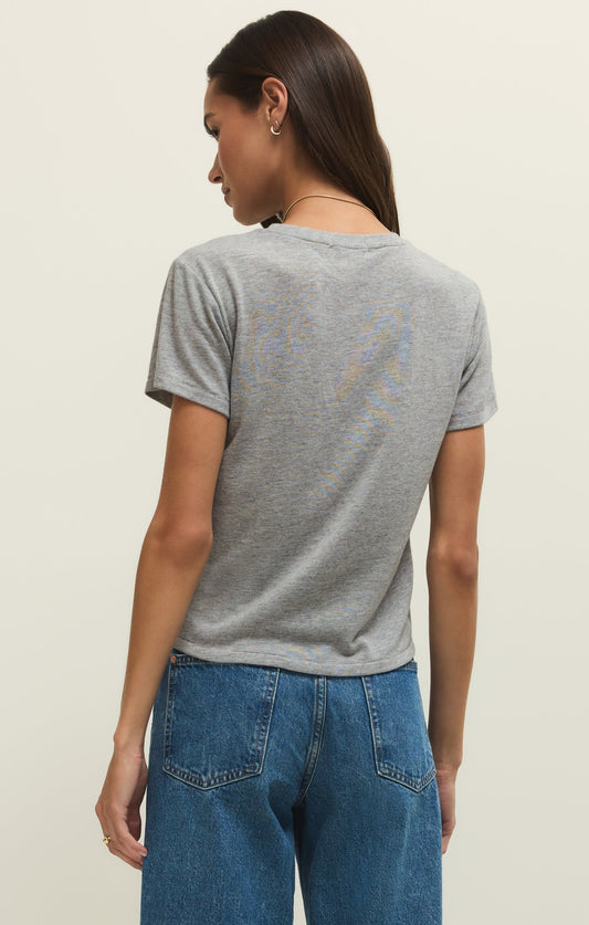 Tourist Airy Knit Jersey Tee - Classic Heather Grey