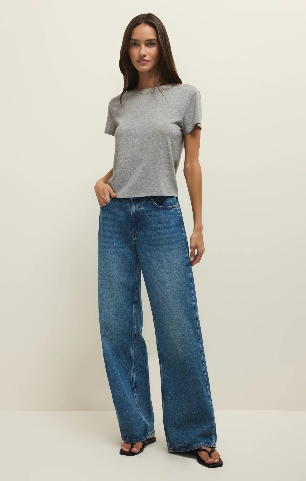 Tourist Airy Knit Jersey Tee - Classic Heather Grey