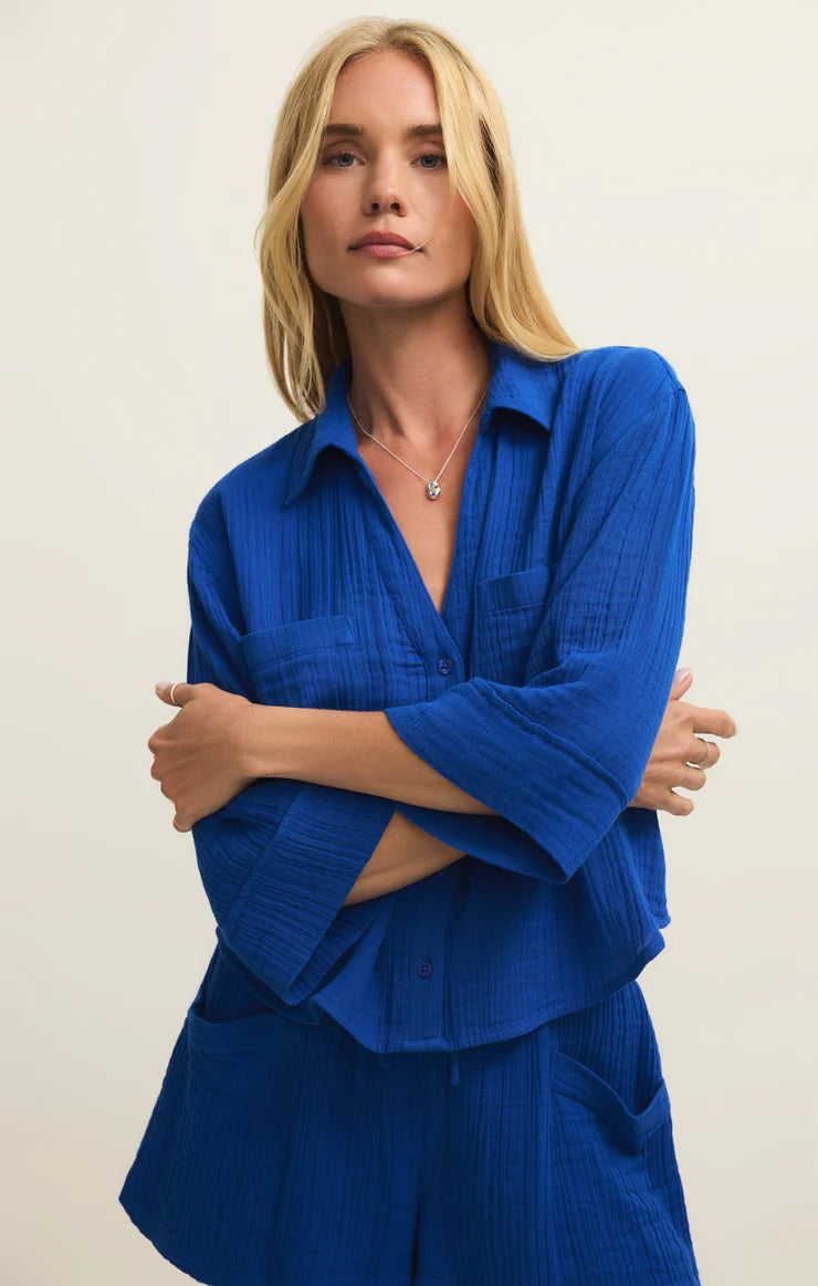 Emory Airy Short - Nautical Blue