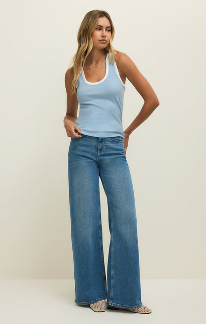 Sirena Contrast Rib Tank - Coast