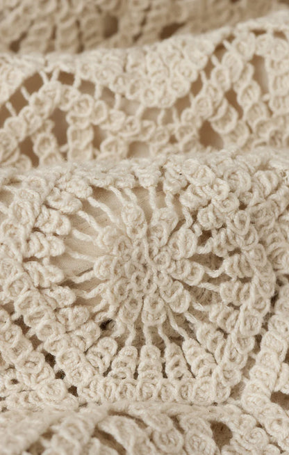 Raquel Lace Cropped Top - Natural