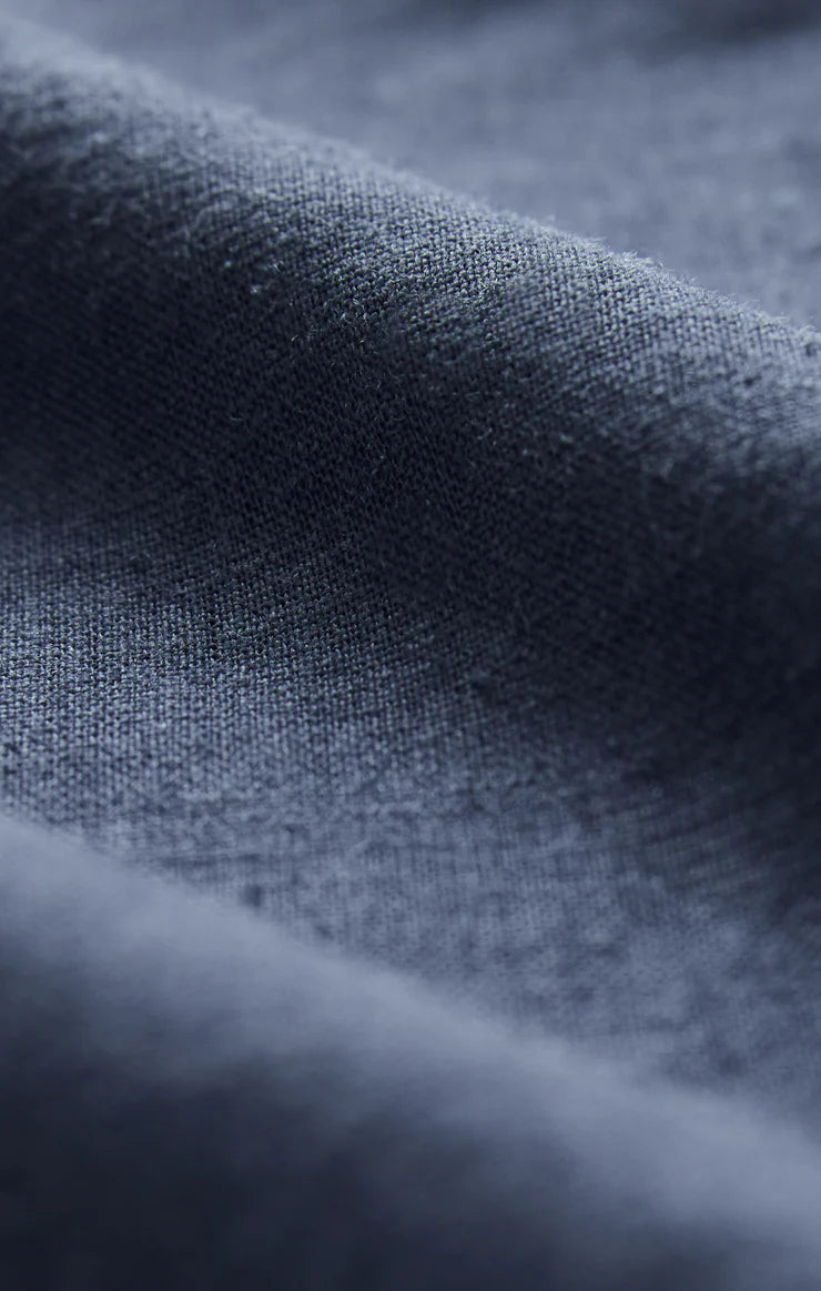 Sloane Linen Cropped Top - Vintage Indigo