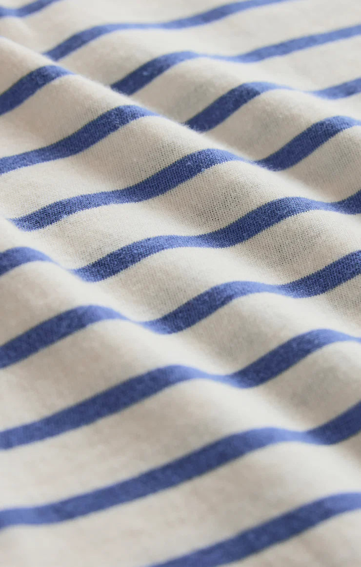 Junie Striped Tee - True Navy
