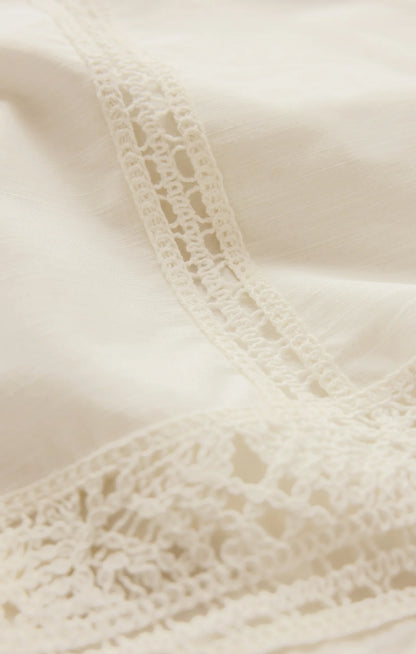 Sloane Embroidered Top - White