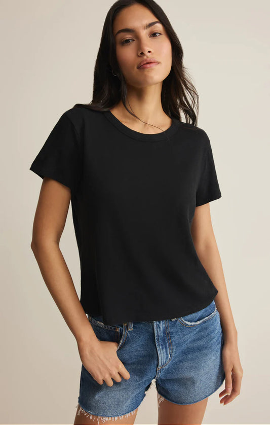 Junie Slub Tee - Black
