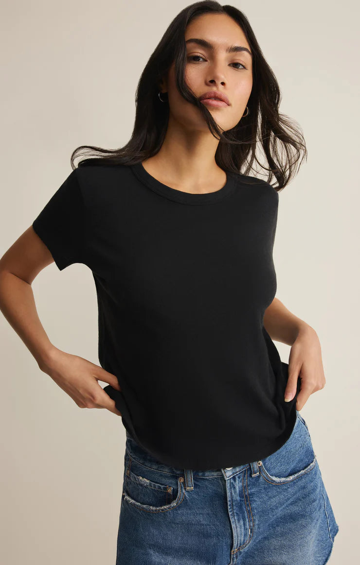 Junie Slub Tee - Black