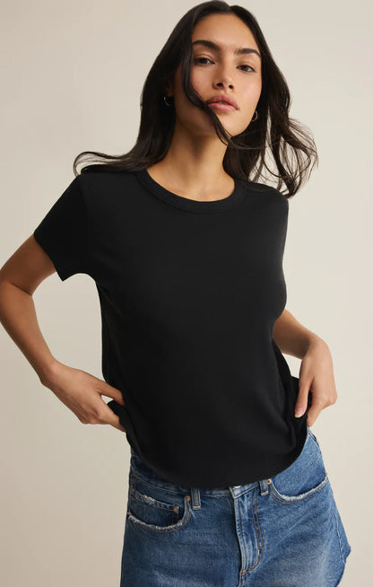 Junie Slub Tee - Black