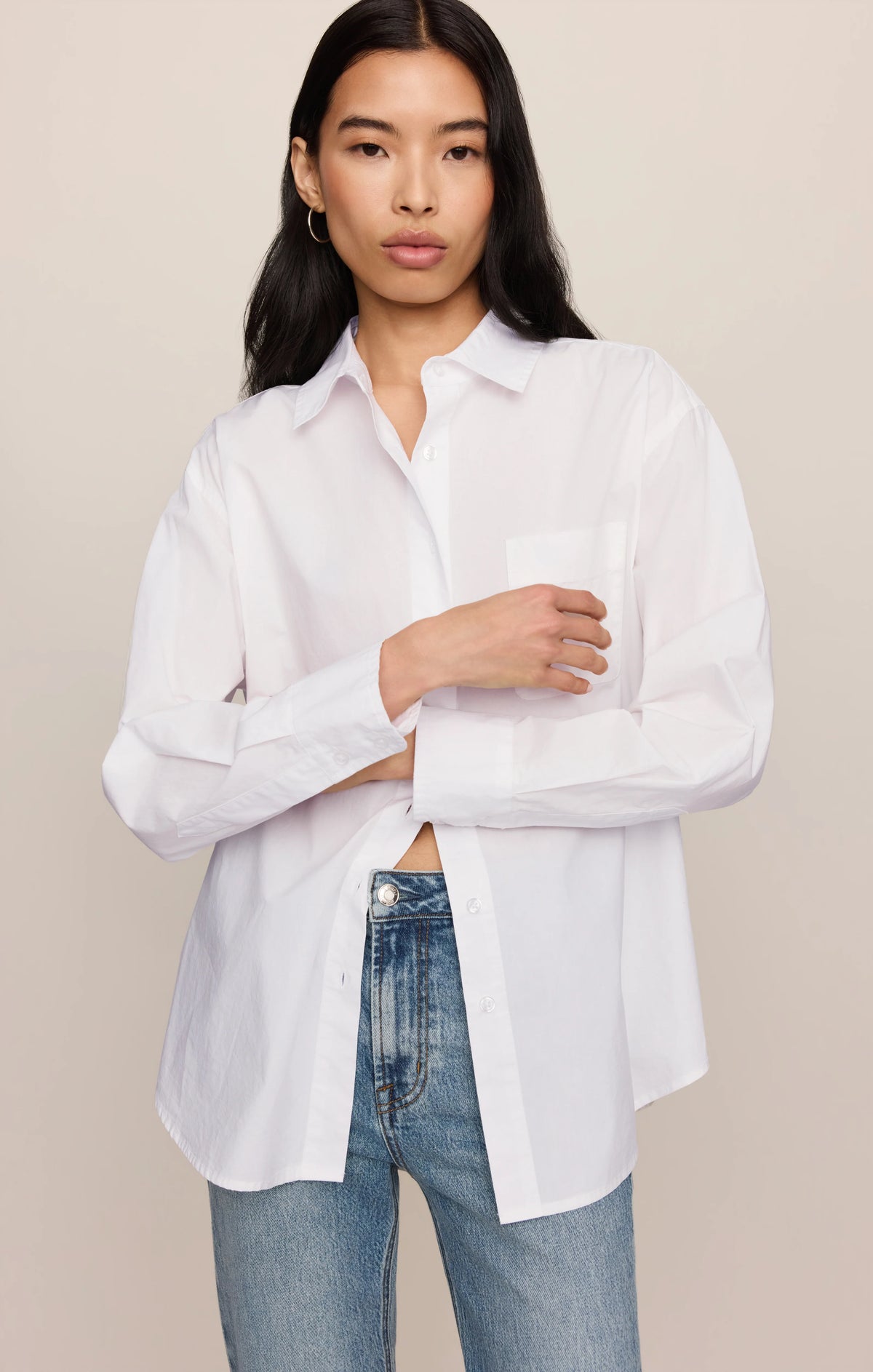 The Gallery Button Up - White