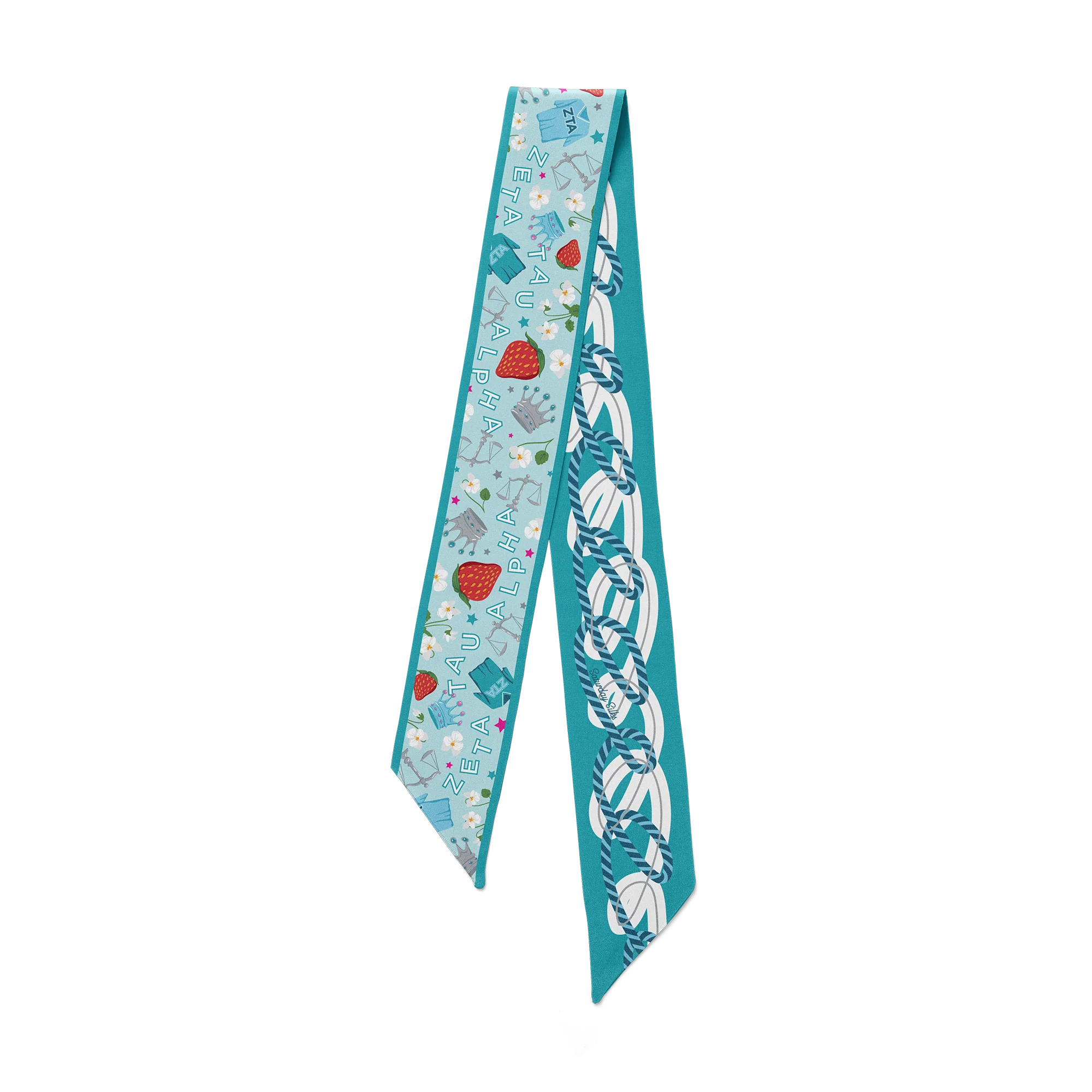 Saturday Silks - Zeta Tau Alpha Skinny Scarf
