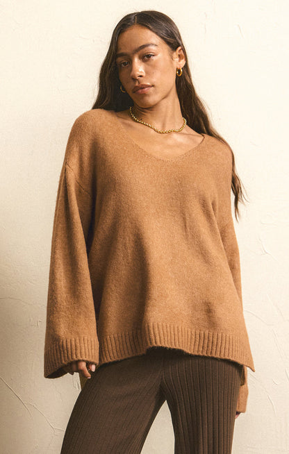 Z SUPPLY - Modern V-Neck Sweater - Burro