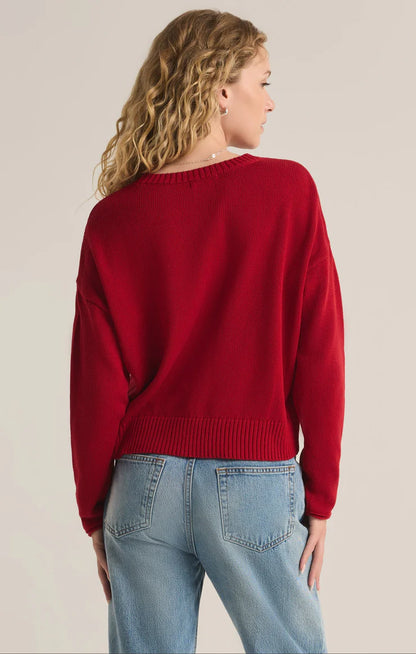 Z SUPPLY - Sienna Merry Sweater - Haute Red