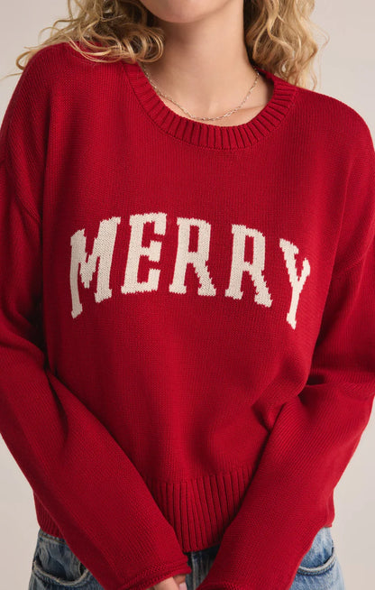 Z SUPPLY - Sienna Merry Sweater - Haute Red