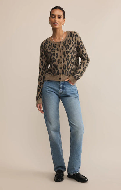 Outlook Leopard Cardigan - Desert Tan